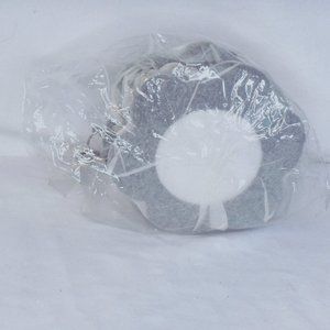 FX Creations Vinyl Black Flower Coin Purse Vintage 1996 NEW